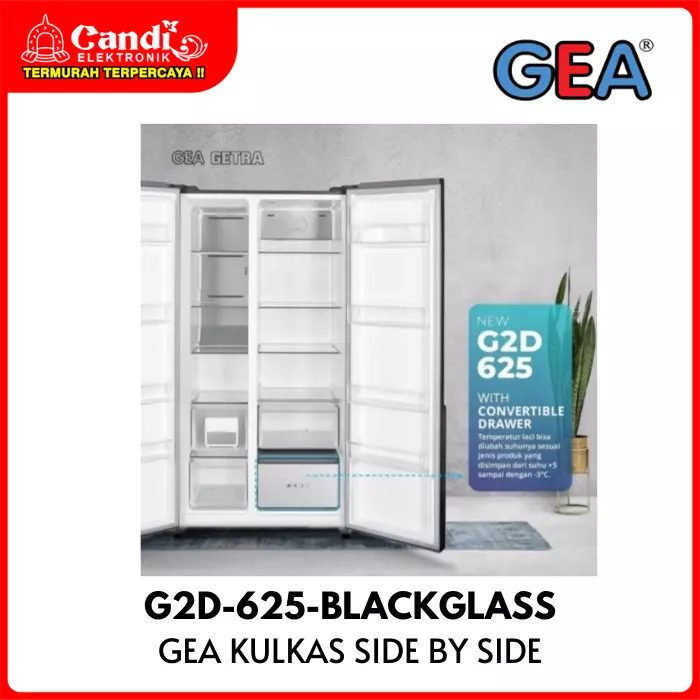 KULKAS SIDE BY SIDE GEA